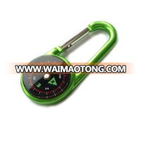 Custom aluminum carabiner with compass