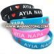 2019 HOT selling  I like ayia napa silicone wristband , 8" debossed color filled in silicone bracelet