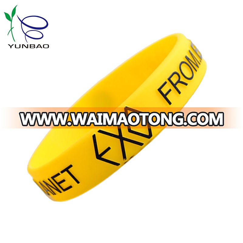 Silicone bracelet manufacturer custom fashion silicone wristband